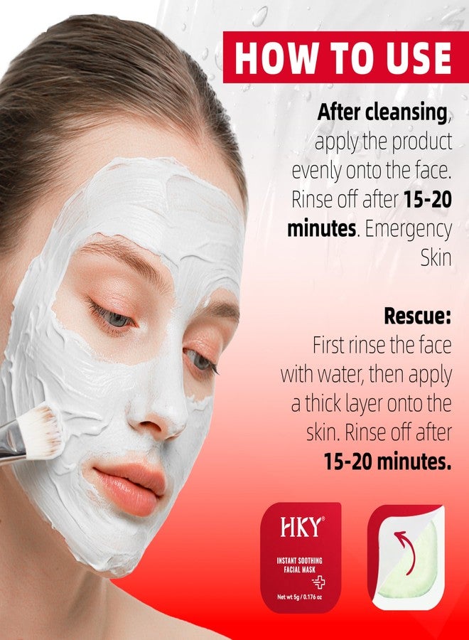 HKY Cooling Instant Soothing Facial Mask - Skin care Redness Relieving Deep Hydrating Pore Tightening with Zinc PCA, Botanical Peony, CoQ10, For Repair Skin Barrier(1 Box 12 Count) - Image 4